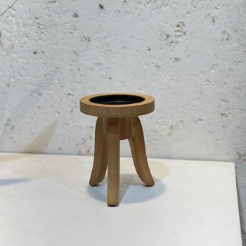 صينية تقديم من الخشب وقاعده خشب مقاس 14×10×10سم 