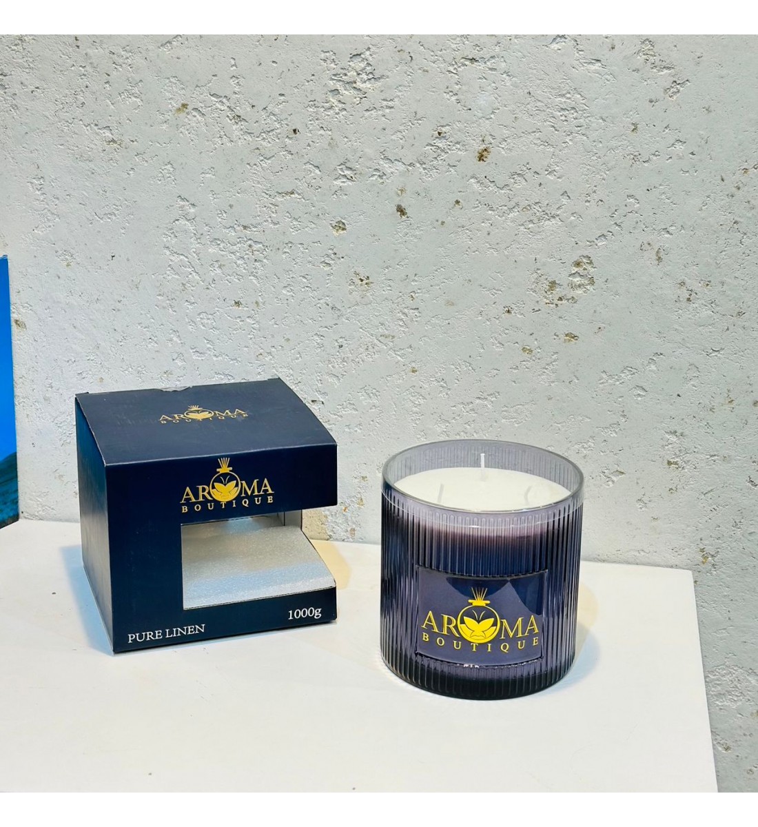 كاسه شمع مدور زجاج  1000جرام 