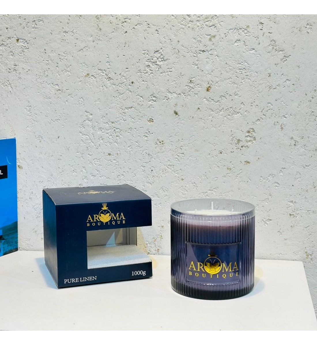 كاسه شمع مدور زجاج  1000جرام 