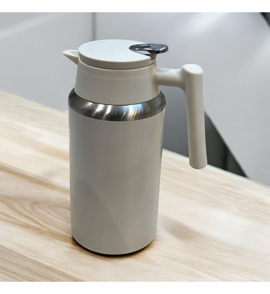 ترمس استيل ابيض سعة 1200 مل