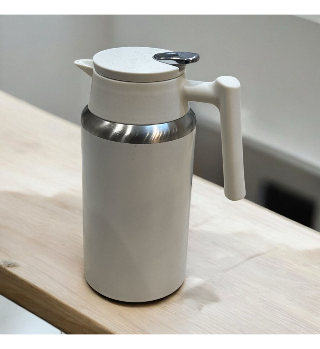 ترمس استيل ابيض سعة 1200 مل