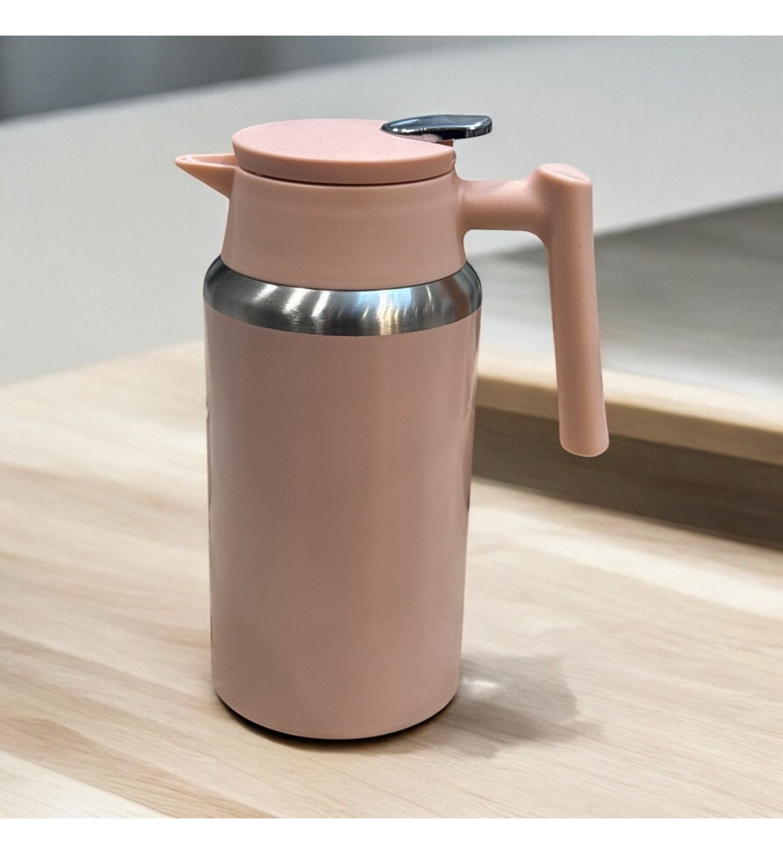 ترمس استيل وردي  سعة 1200 مل