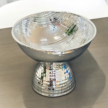 صحن تقديم  بقاعدة  استانلس استيل18×18×15سم 