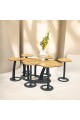 Oval Wooden Coffee Table Set