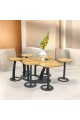 Oval Wooden Coffee Table Set