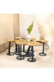 Oval Wooden Coffee Table Set