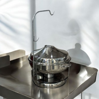 سخان طعام من الستانلس ستيل هندي غطاء استيل –6 لتر 