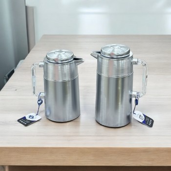 طقم ترمس شاي وقهوة  ريفان فضي 2قطع 