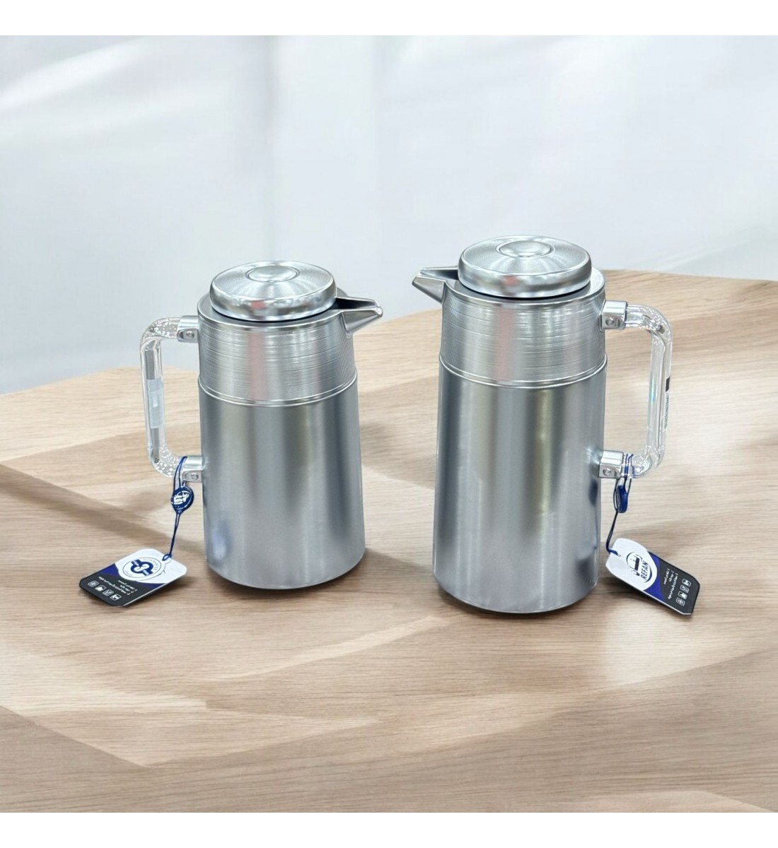 طقم ترمس شاي وقهوة  ريفان فضي 2قطع 