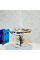 Stainless steel serving plate and base, size 20 x 20 x 19 cm