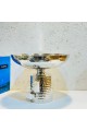 Stainless steel serving tray with base, size 25 x 25 x 20 cm