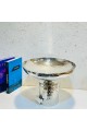 Stainless steel serving tray with base, size 25 x 25 x 20 cm