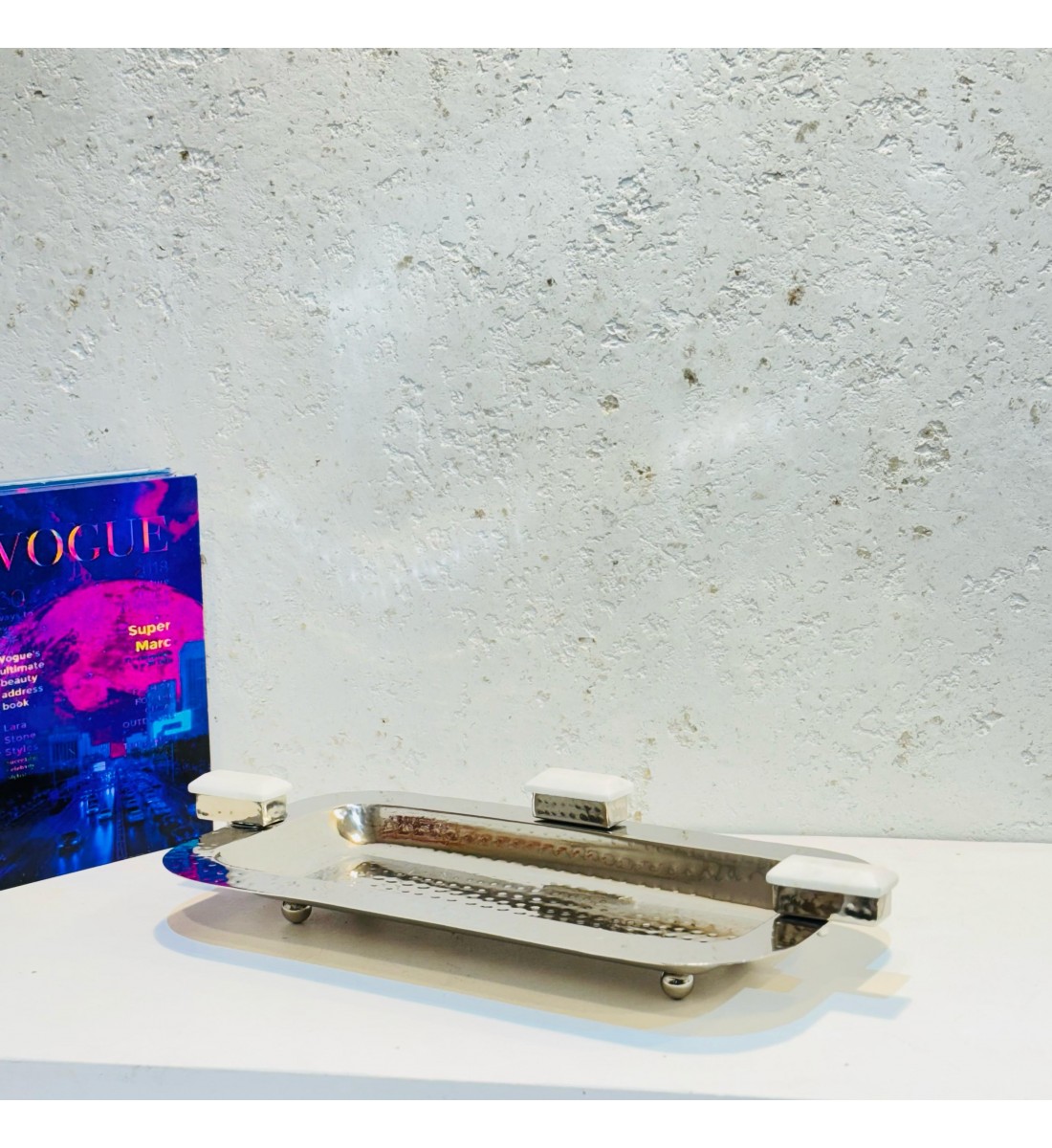 Stainless steel serving plate 36 x 9 x 4 cm