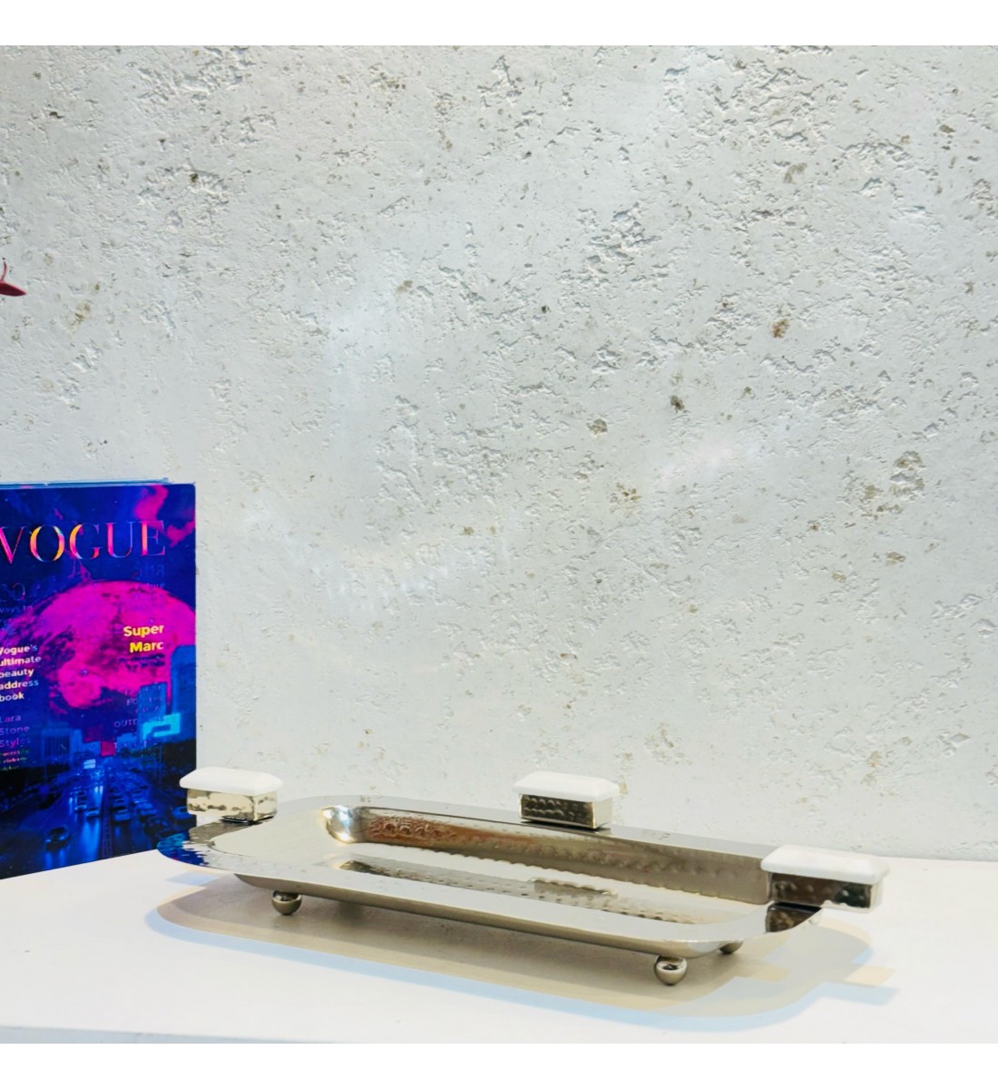Stainless steel serving plate 36 x 9 x 4 cm