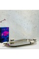 Stainless steel serving plate, size 46 x 26 x 3 cm
