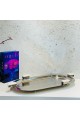 Stainless steel serving plate, size 46 x 26 x 3 cm