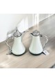 2-piece white chrome tea and coffee thermos set