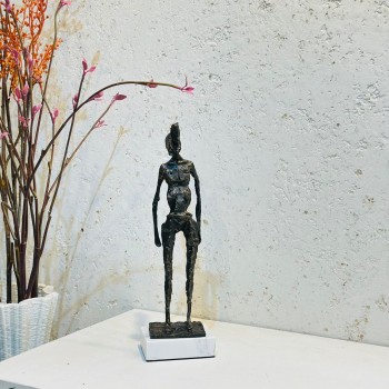 زينة ديكور بتصميم نحت  تجريدي قاعده رخام  -33×10×8سم