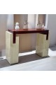 Alternative entrance marble surface alternative marble beige on brown 140 x 40 x 90 cm (custom product)