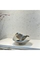 Crescent-shaped stainless steel serving bowl 30 x 23 x 13 cm
