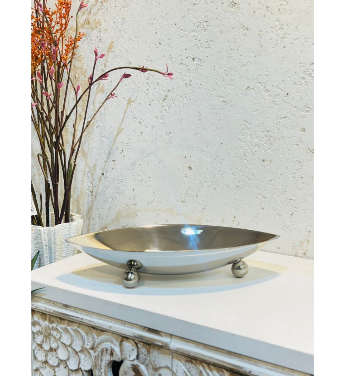 Stainless steel serving bowl 38 x 19 x 8 cm