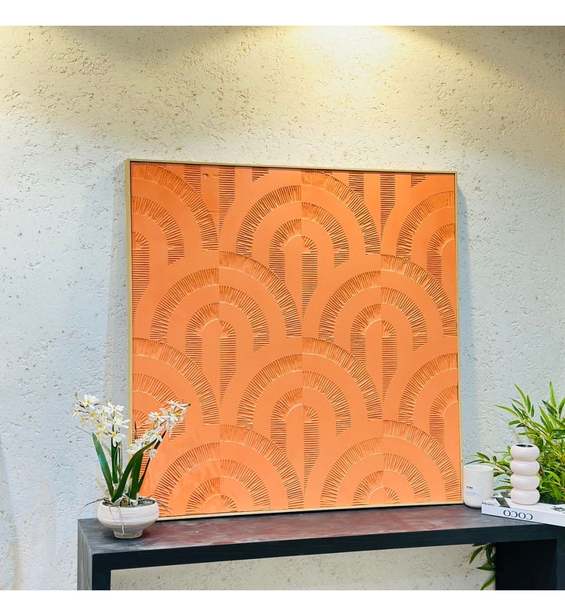 لوحة اطار خشبي فلين  تصميم انيق  100×100سم 