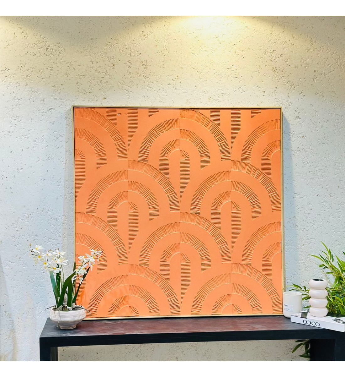 لوحة اطار خشبي فلين  تصميم انيق  100×100سم 