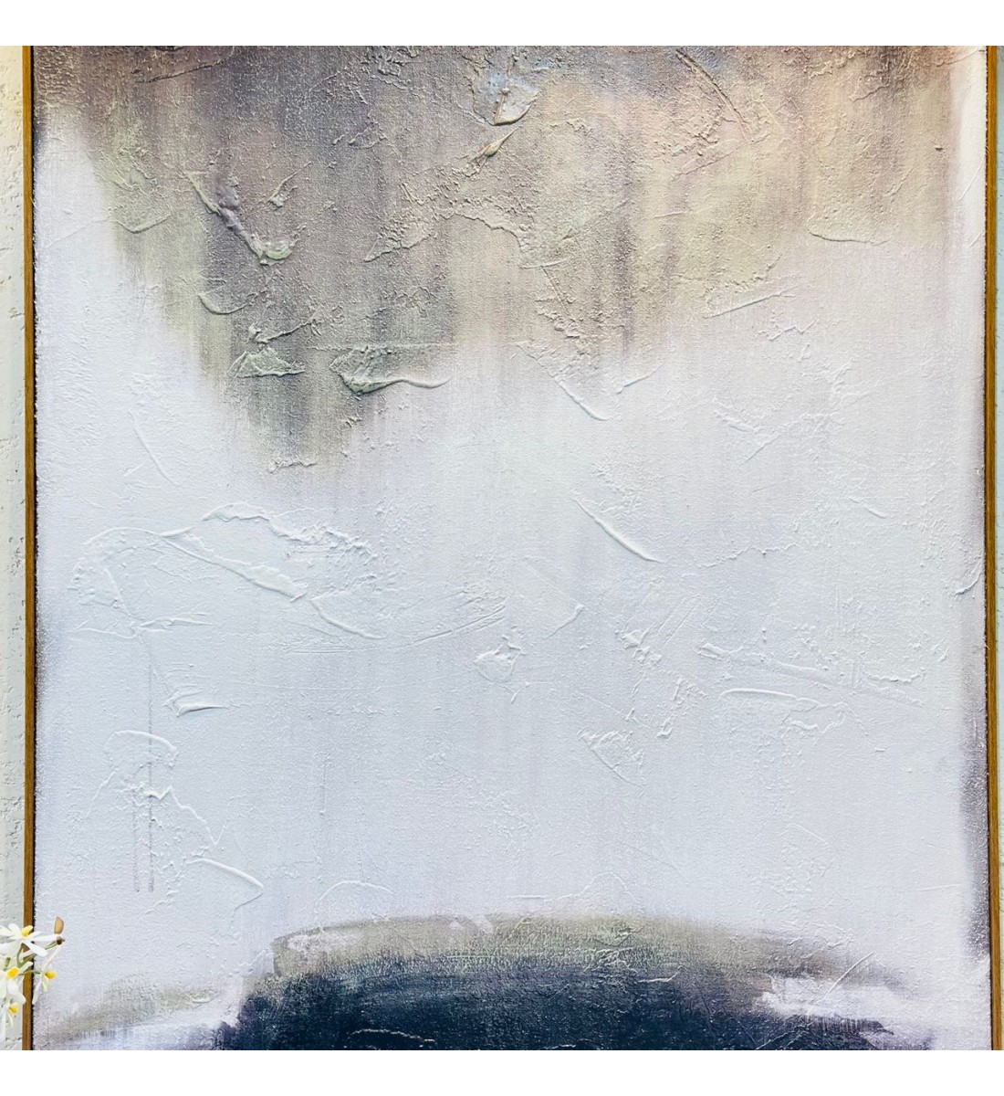 لوحة اطار خشبي قماش جبسية تصميم انيق 120×90سم