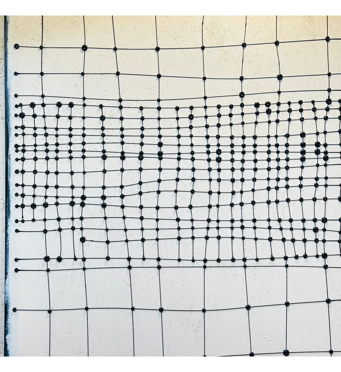 لوحة اطار خشبي قماش منقط بارز تصميم انيق  120×90سم 