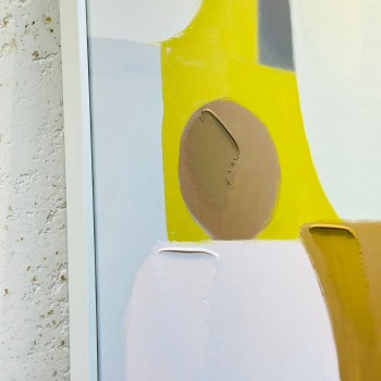 لوحة اطار خشبي قماش ملمس بارز  تصميم انيق140×100سم 