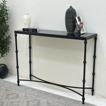 طاولة مدخل سطح مرايا قاعدة حديدلون اسود