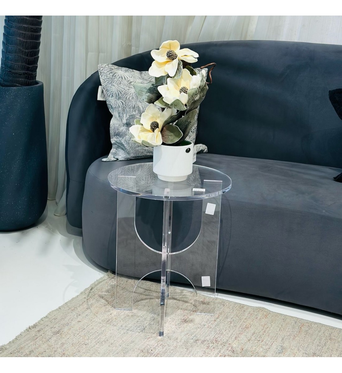 طاولة خدمة اكريلك دائري40×40×49سم