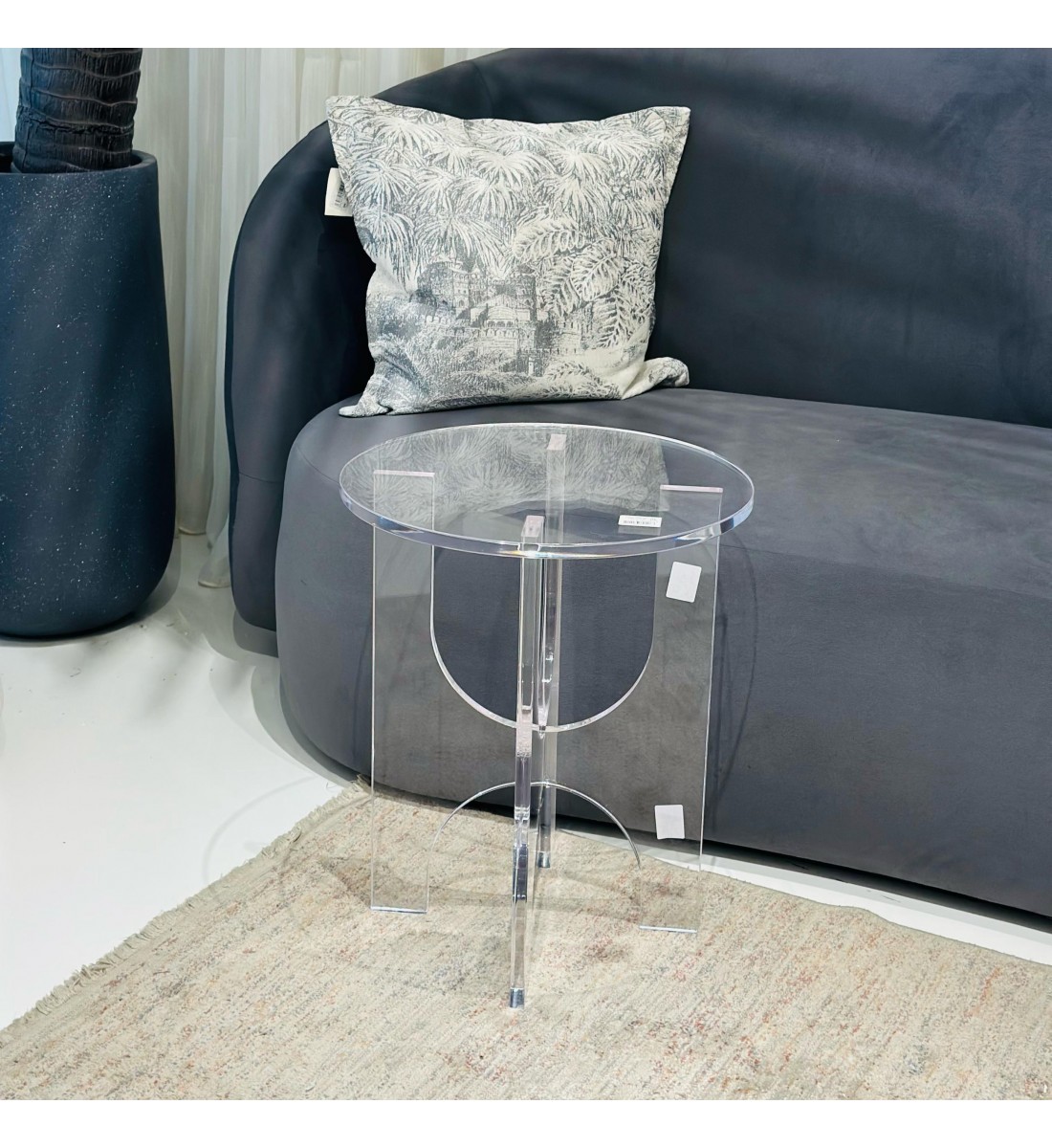 طاولة خدمة اكريلك دائري40×40×49سم