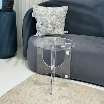 طاولة خدمة اكريلك دائري40×40×49سم