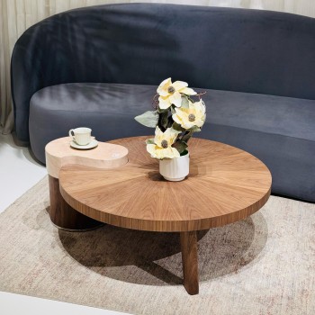 طاولة قهوه بنمط عصري خشب 106×93×38سم 