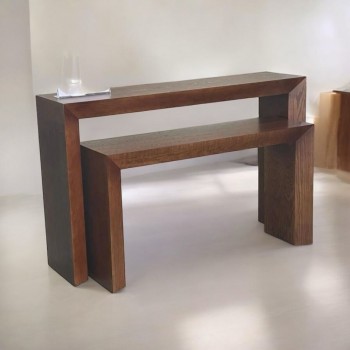 طقم مدخل قطعتين خشب قشرة سنديان