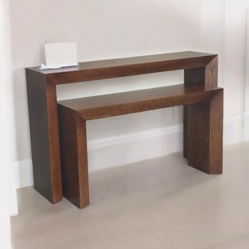 طقم مدخل قطعتين خشب قشرة سنديان