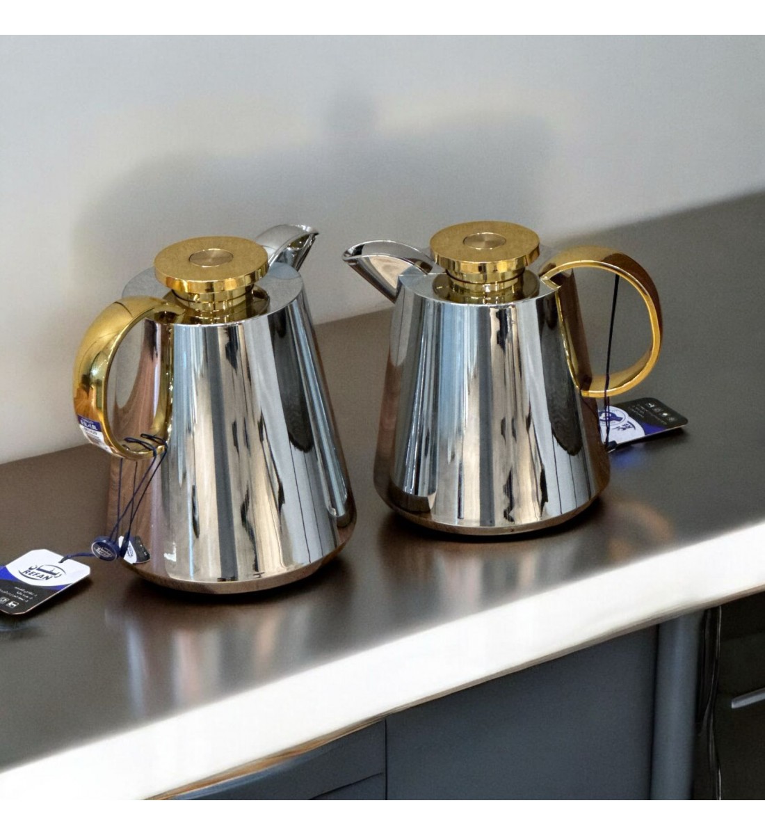 طقم ترامس 2قطع فضي ذهبي