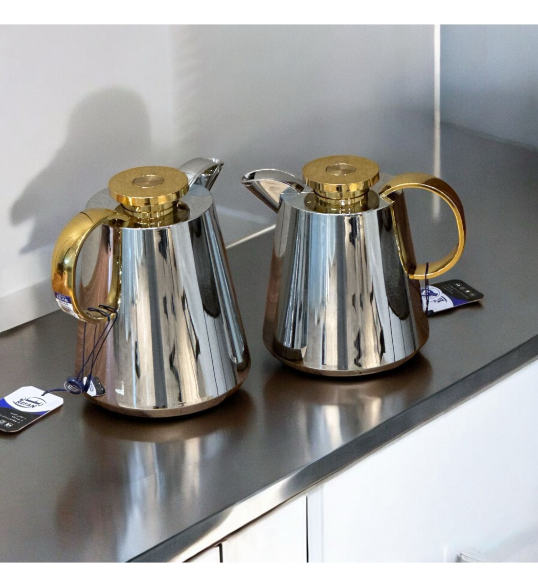 طقم ترامس 2قطع فضي ذهبي