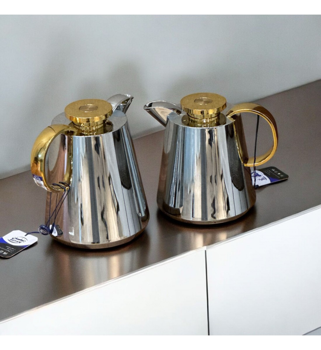 طقم ترامس 2قطع فضي ذهبي