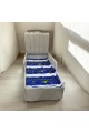 Boys' single bed, beige velvet, 180 x 55 x 81 cm