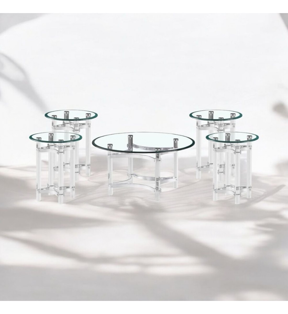 4+1 acrylic steel set