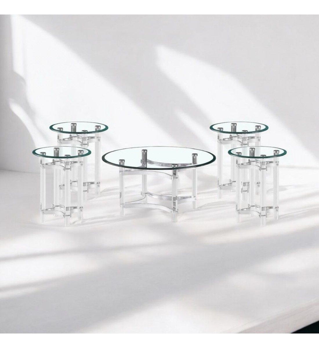 4+1 acrylic steel set