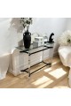 Acrylic entrance with glass top. 120 x 40 x 80 cm