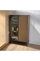 Brown Wooden Multipurpose Storage Cabinet 140x85x40cm