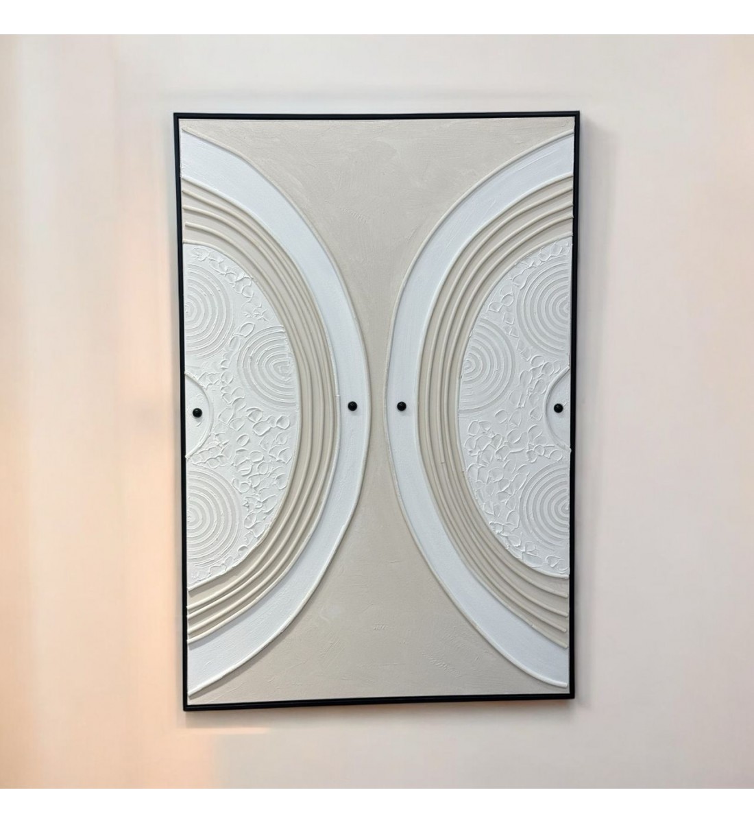 لوحه زينة حائط جبس علي قماش اطار  اسود 120×80سم 