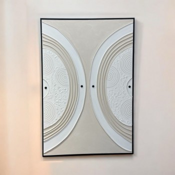 لوحه زينة حائط جبس علي قماش اطار  اسود 120×80سم 