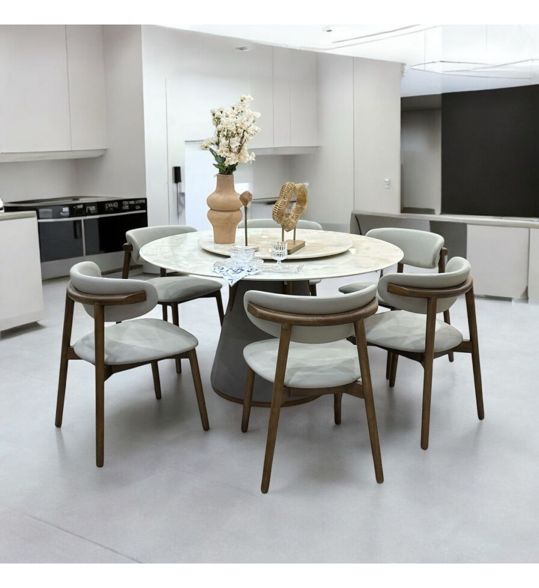 طاوله طعام سيراميك سطح سيراميك 6كراسي 135×80×135سم طاوله طعام سيراميك سطح سيراميك 6كراسي 135×80×135سم