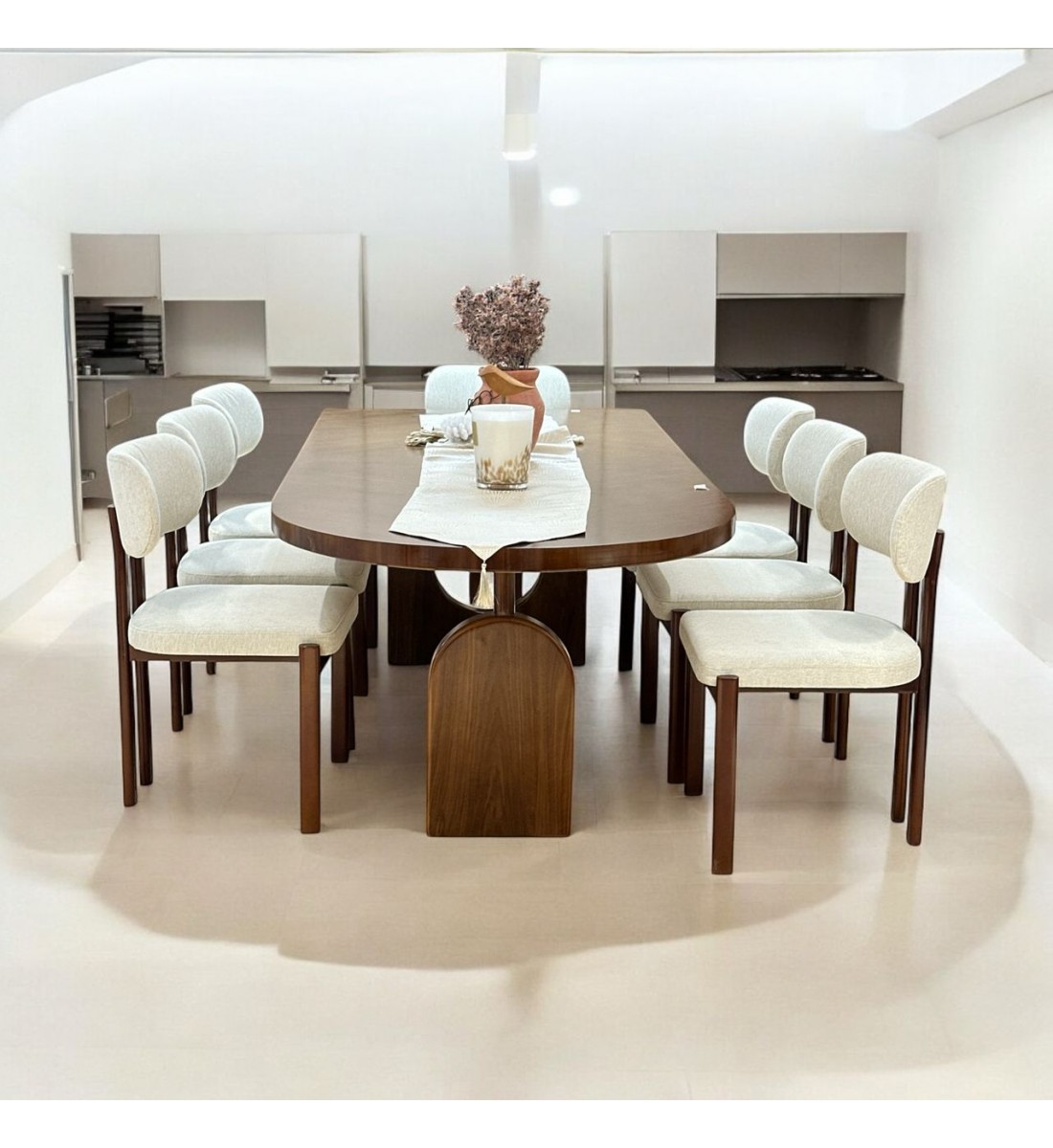 طاوله طعام خشب الجوز 8كرسي طاوله طعام خشب الجوز 8كرسي