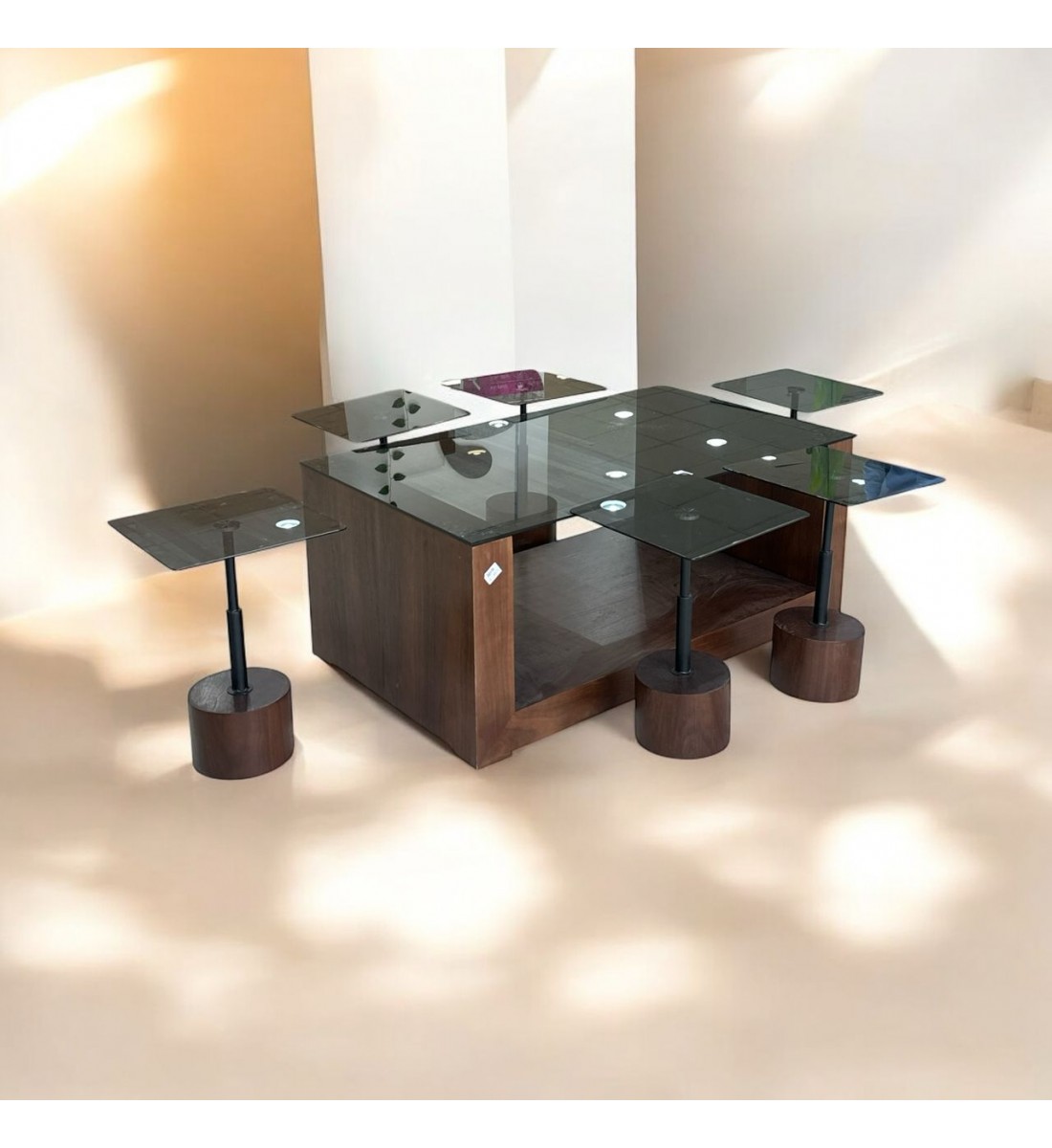 طقم طاولات خدمة عصري وعملي 7قطع 